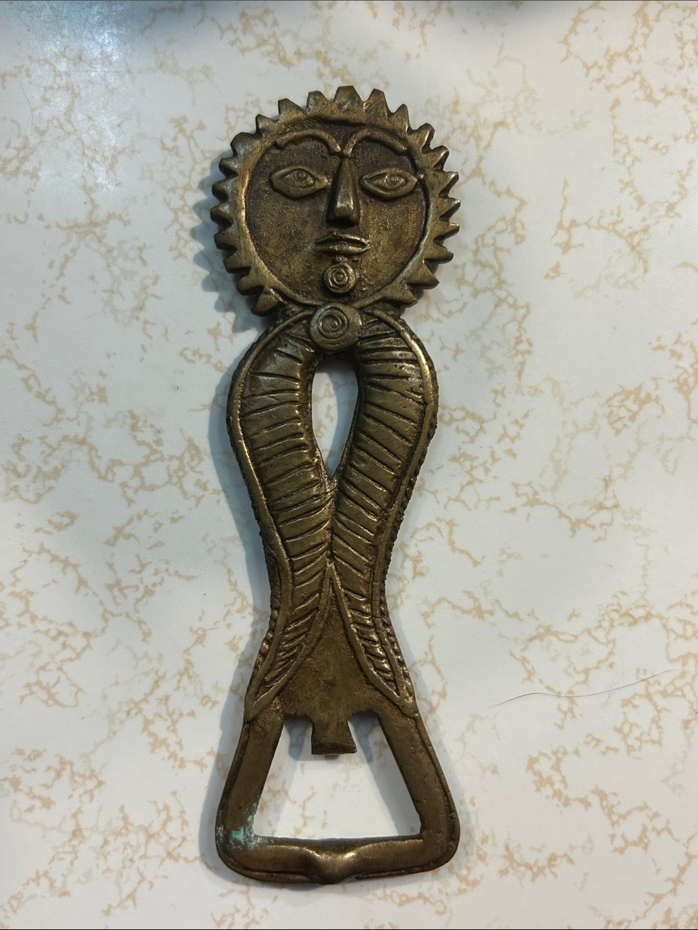 Vintage brass bottle opener